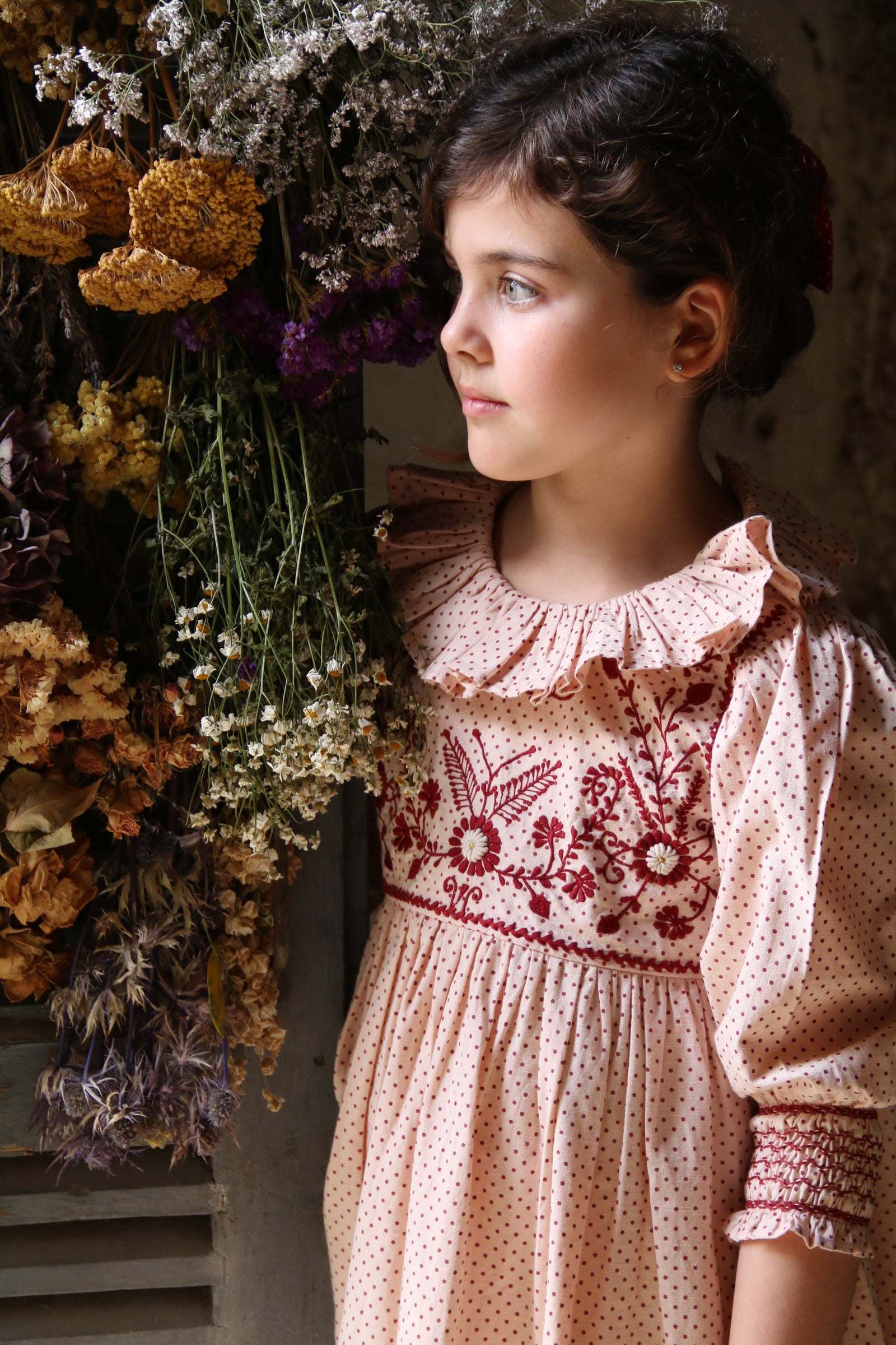 BONJOUR DIARY Tunic DRESS / Iris pink polka dots