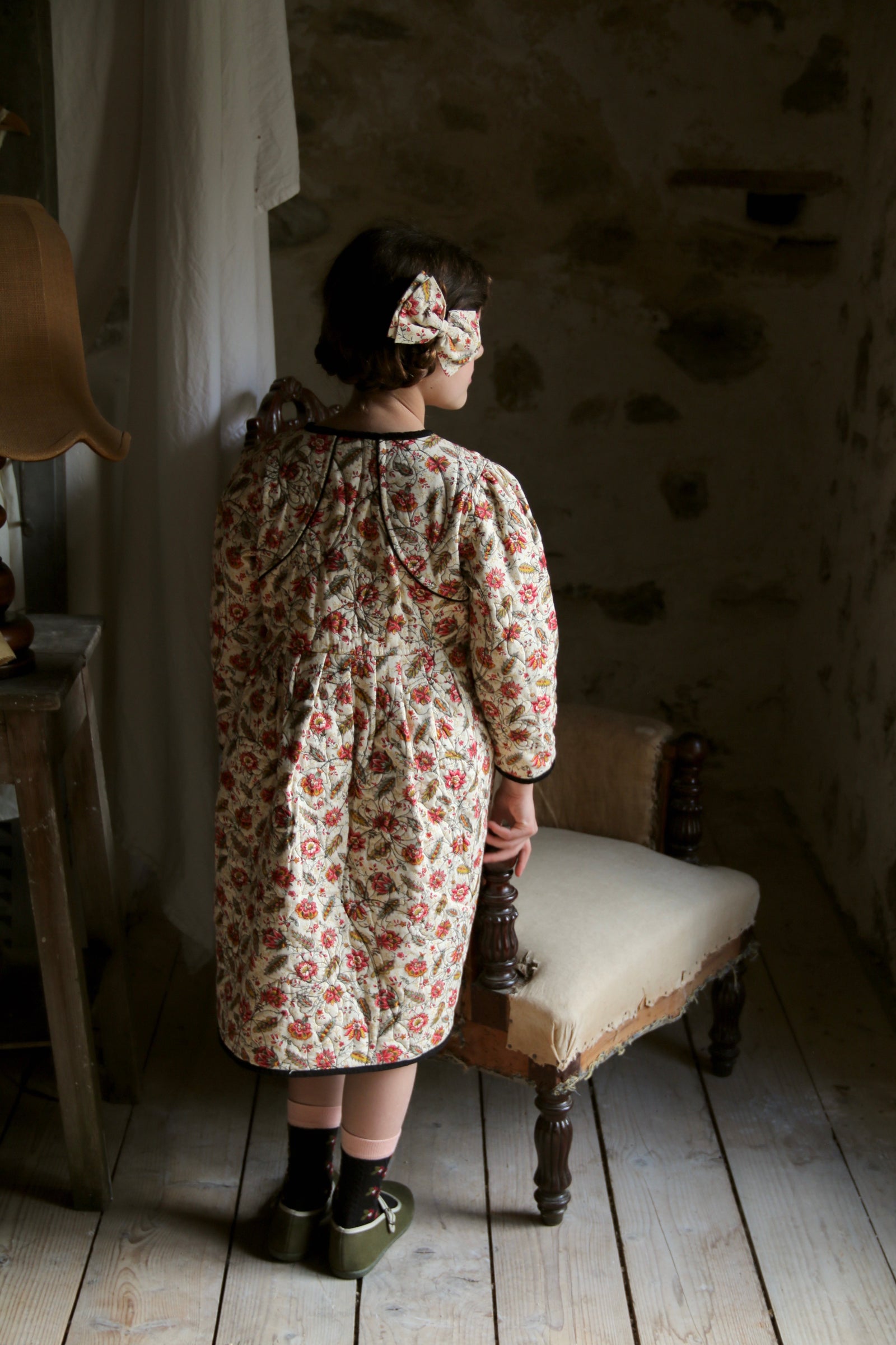 BONJOUR DIARY REVERSIBLE DRESS COAT / ALINE PRINT