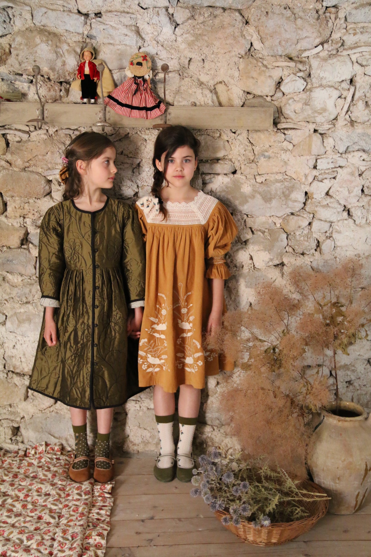 BONJOUR DIARY DRESS W/ HAIRCLIP / CURRY