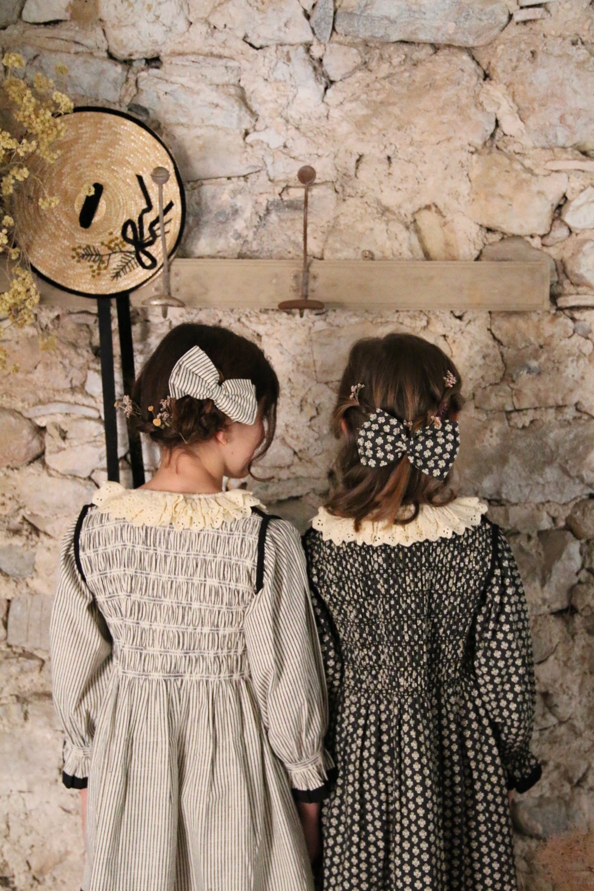 BONJOUR DIARY TUNIQUE W/ HAIR CLIP / BLACK STRIPE