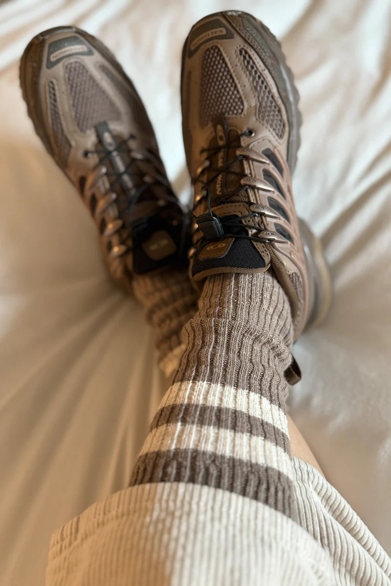 LE BON COTTAGE VARSITY SOCKS / FLAX