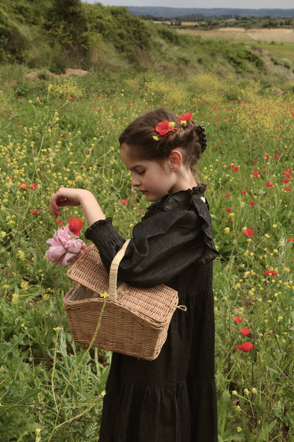 新品BONJOUR DIARY Ibiza dress black denim BONJOUR DIARY IBIZA DRESS / BLACK DENIM - Milk + Bots