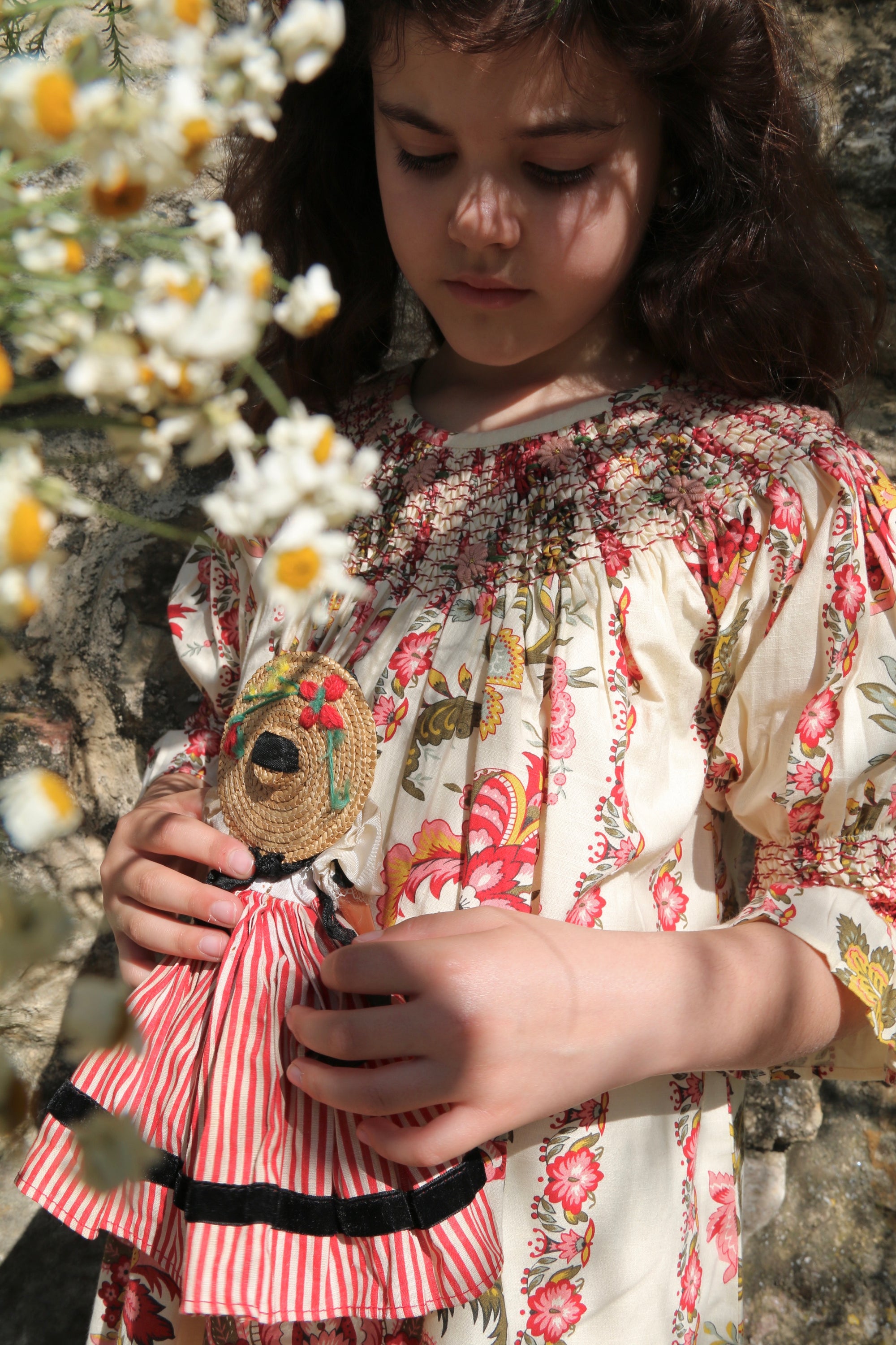 BONJOUR DIARY DRESS / JACQUELINE BORDER PRINT