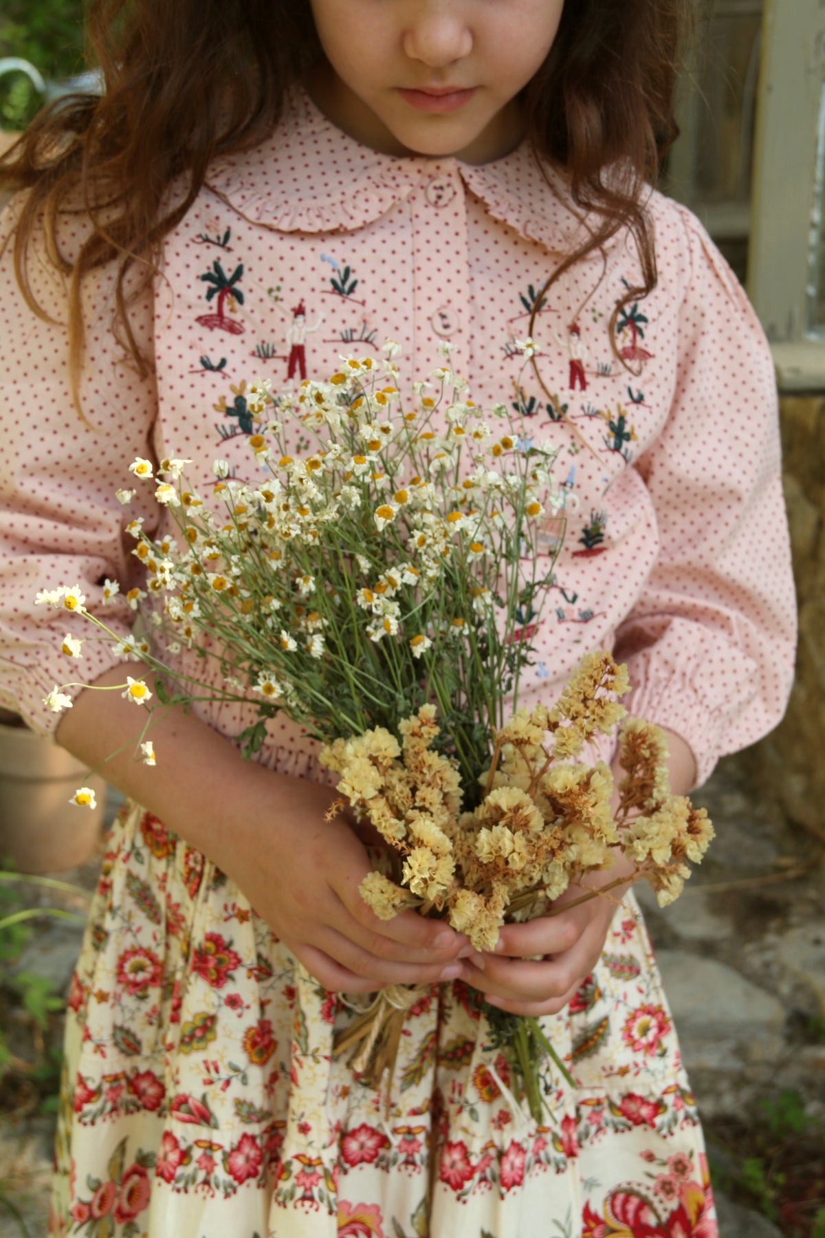 BONJOUR DIARY SKIRT / JACQUELINE BORDER + ALINE PRINT