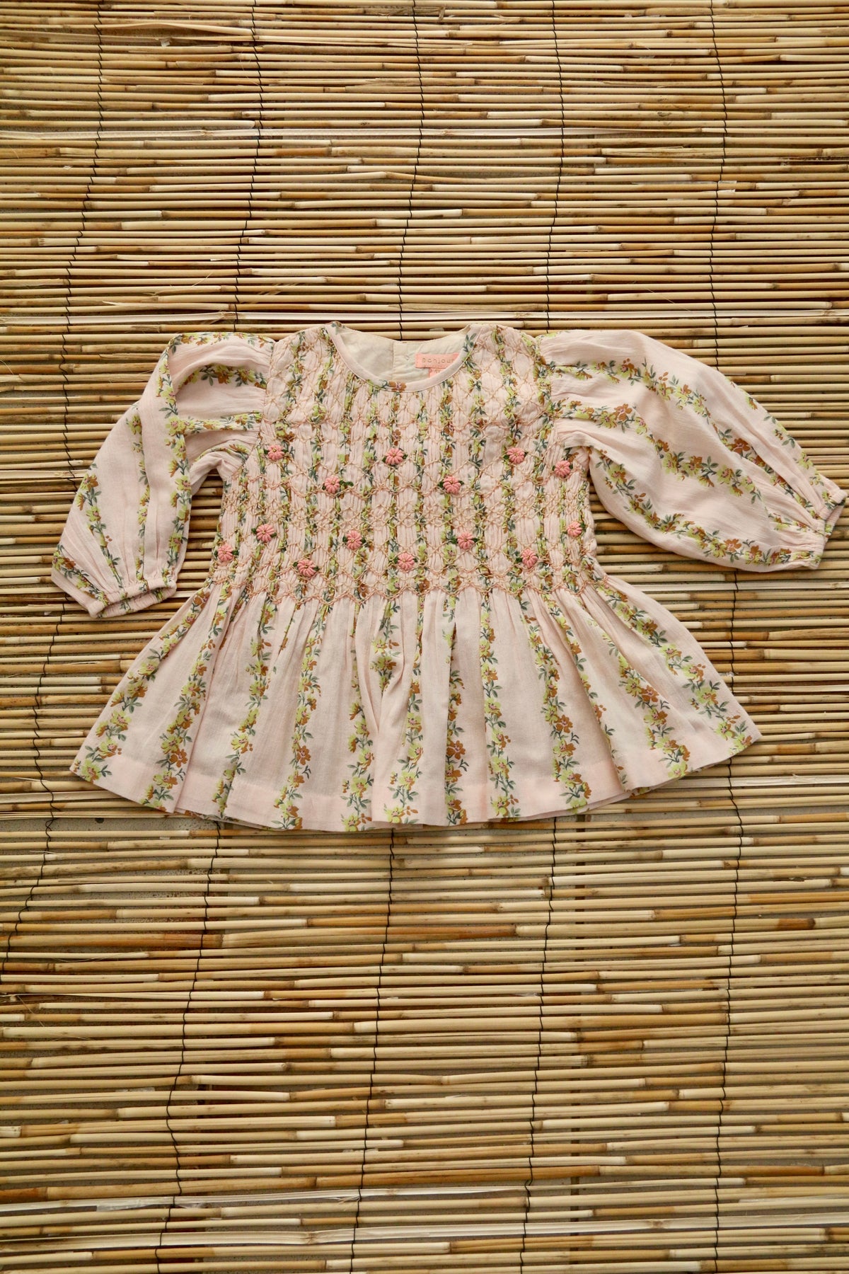 BONJOUR DIARY SMOCKED BLOUSE / FLOWER PARADE