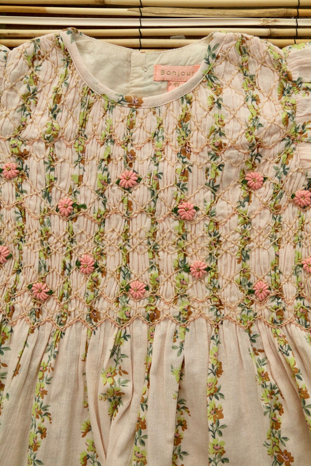 BONJOUR DIARY SMOCKED BLOUSE / FLOWER PARADE