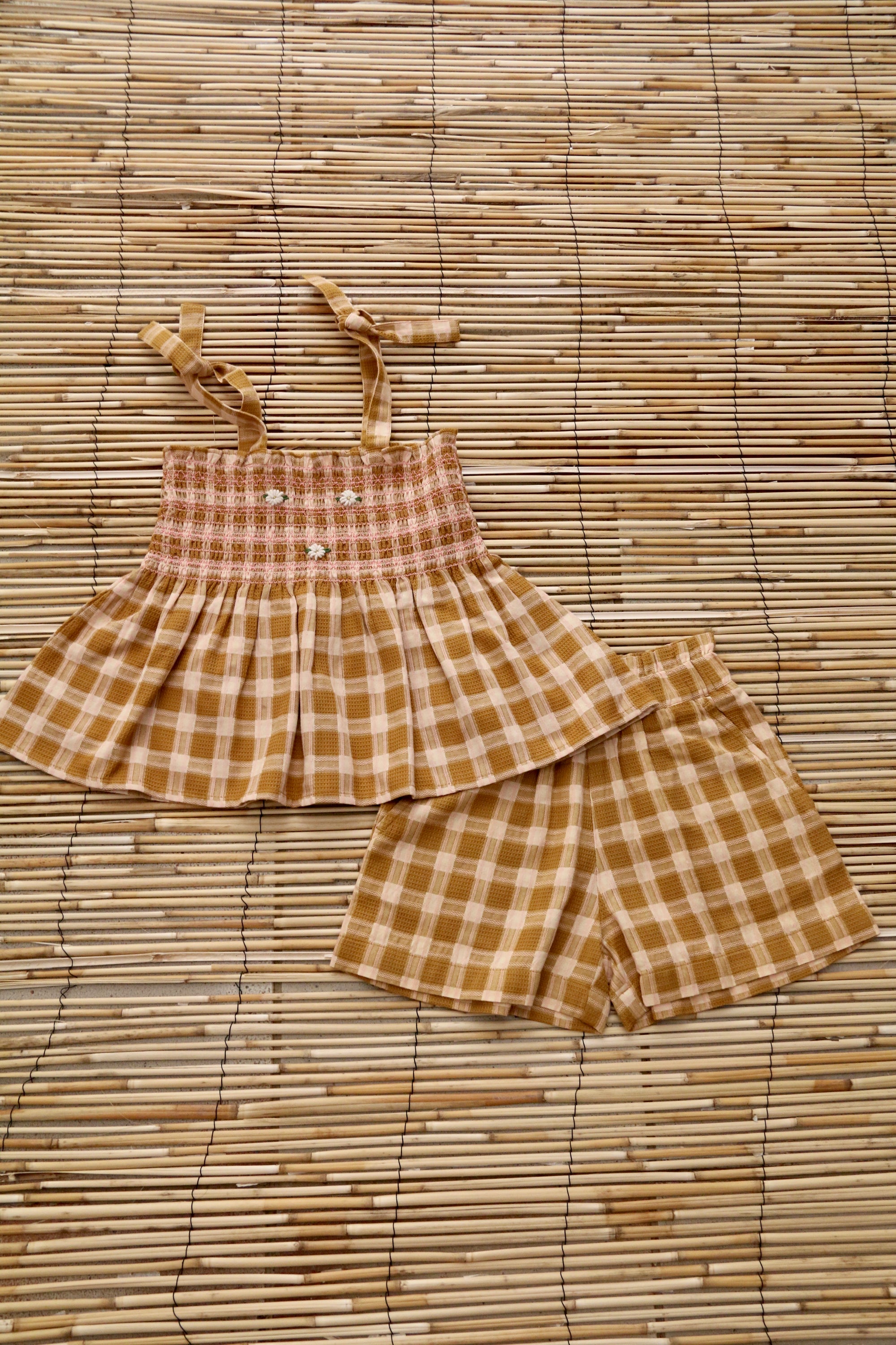 BONJOUR DIARY SHORTS + TOP SET / CARAMEL STRAWBERRY