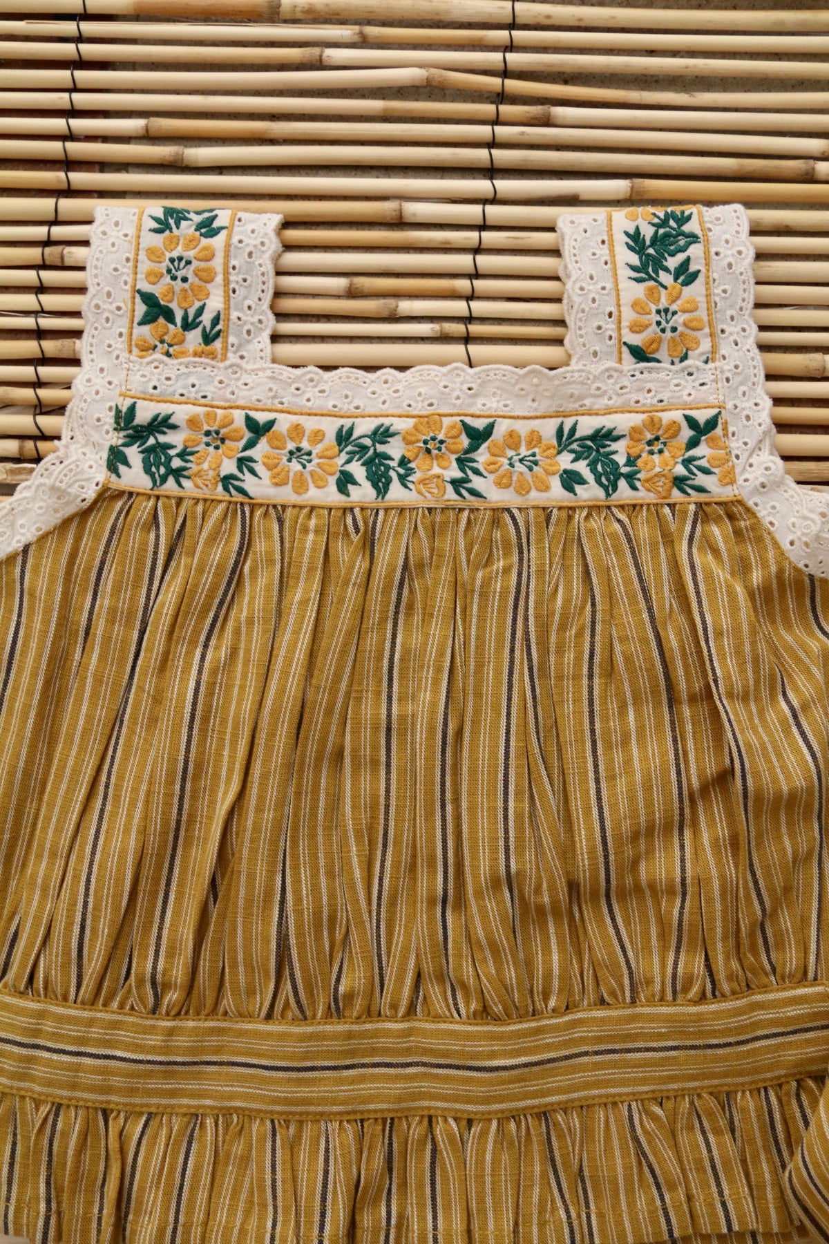 BONJOUR DIARY CURRY STRIPED TOP + PANTY SET