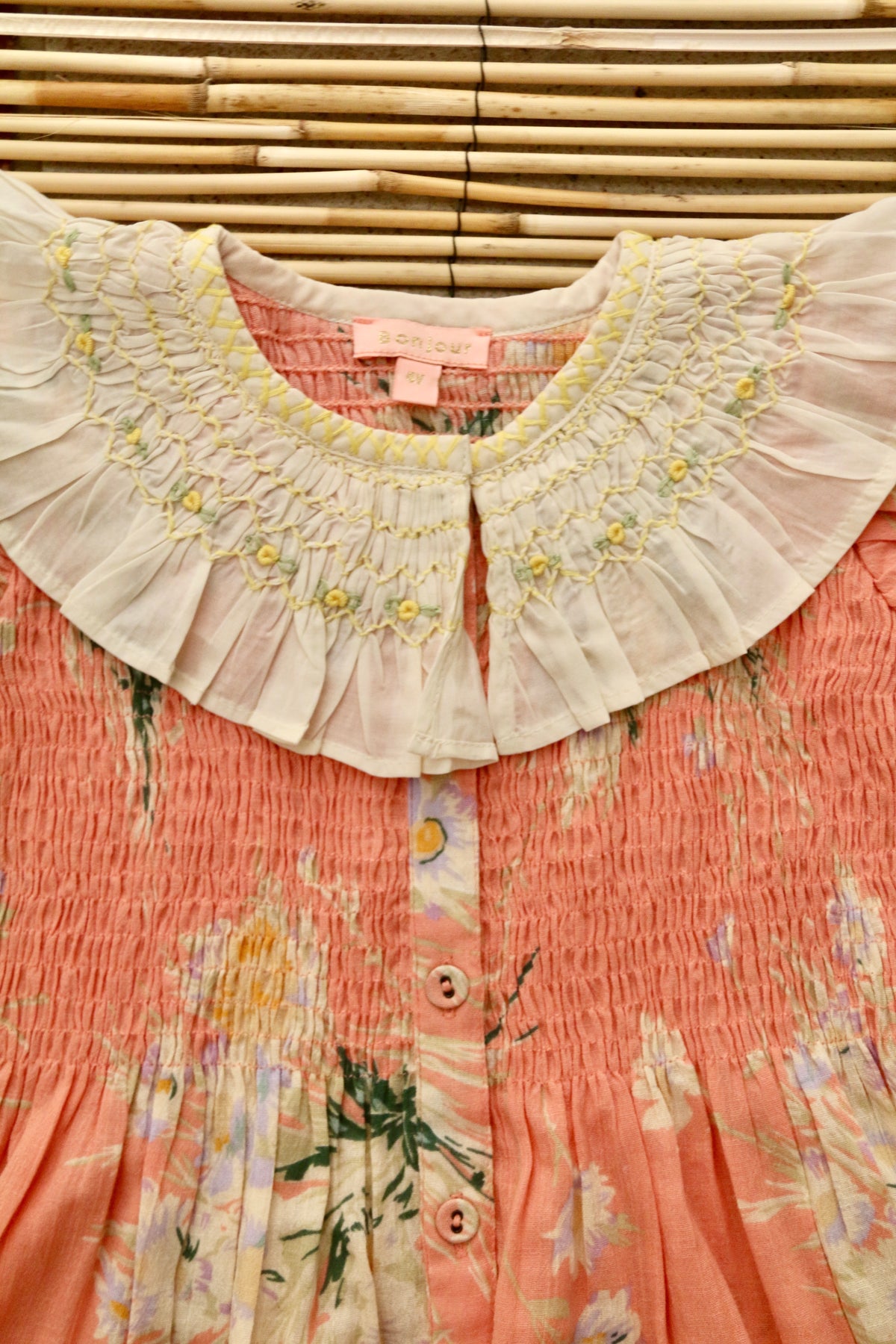 BONJOUR DIARY DAISY PRINT TUNIC DRESS + BOW