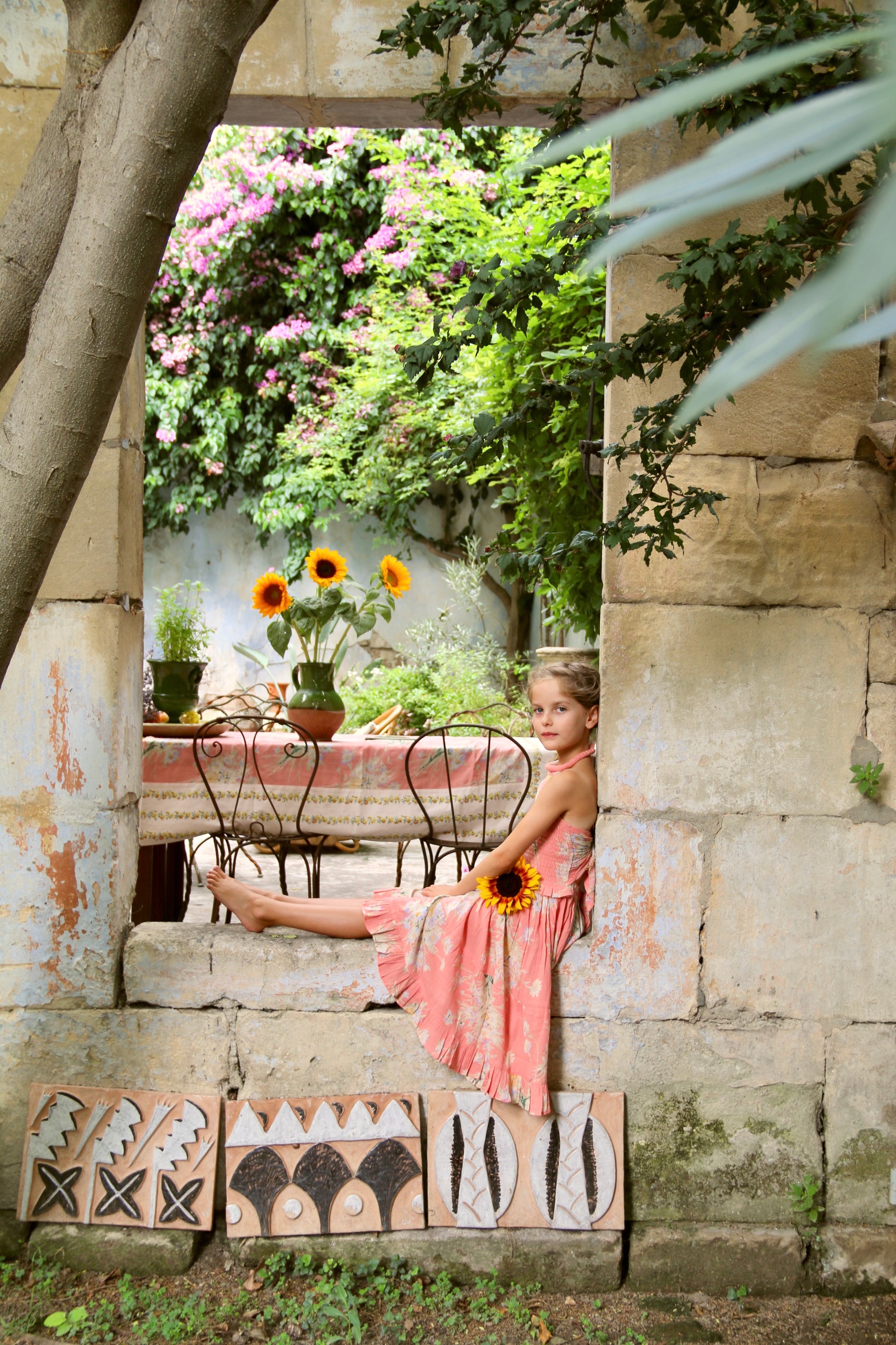 BONJOUR DIARY DAISY PRINT HOLIDAY DRESS