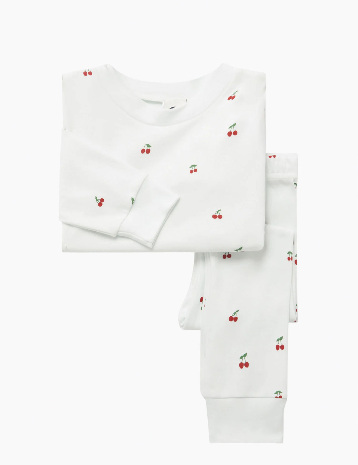 SLEEPY DOE KIDS CLASSIC PAJAMA SET / CHERRIES PALE BLUE