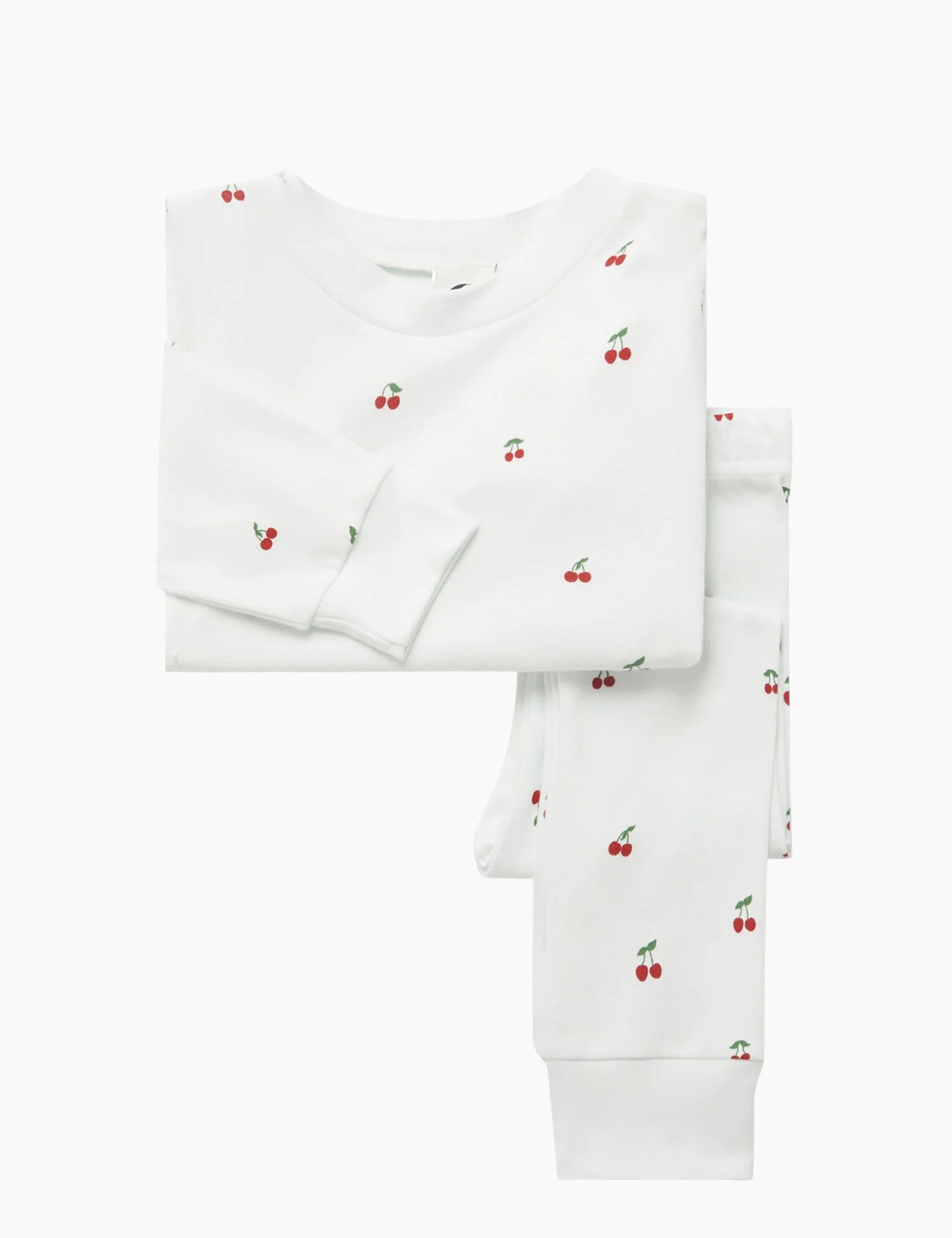SLEEPY DOE KIDS CLASSIC PAJAMA SET / CHERRIES PALE BLUE