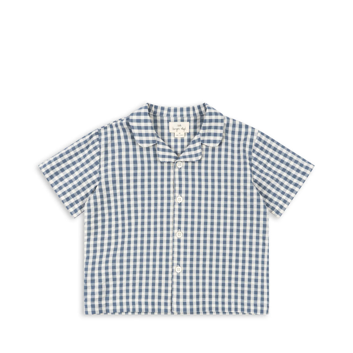 KONGES SLOJD KIM SS SHIRT / CAPTAINS BLUE CHECK