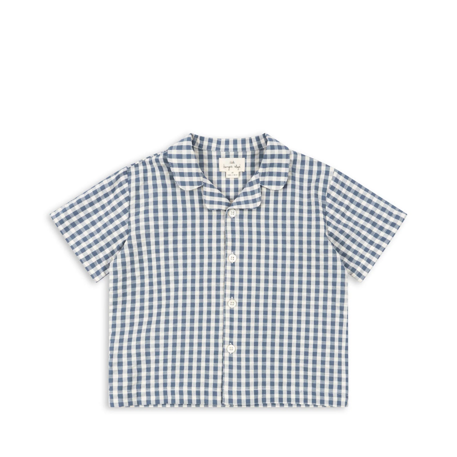 KONGES SLOJD KIM SS SHIRT / CAPTAINS BLUE CHECK
