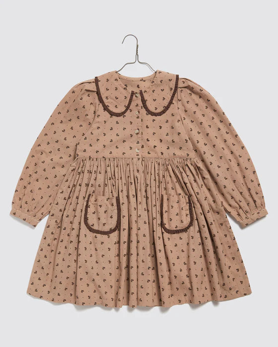LITTLE COTTON CLOTHES KATIE DRESS / ROSEHIP FLORAL