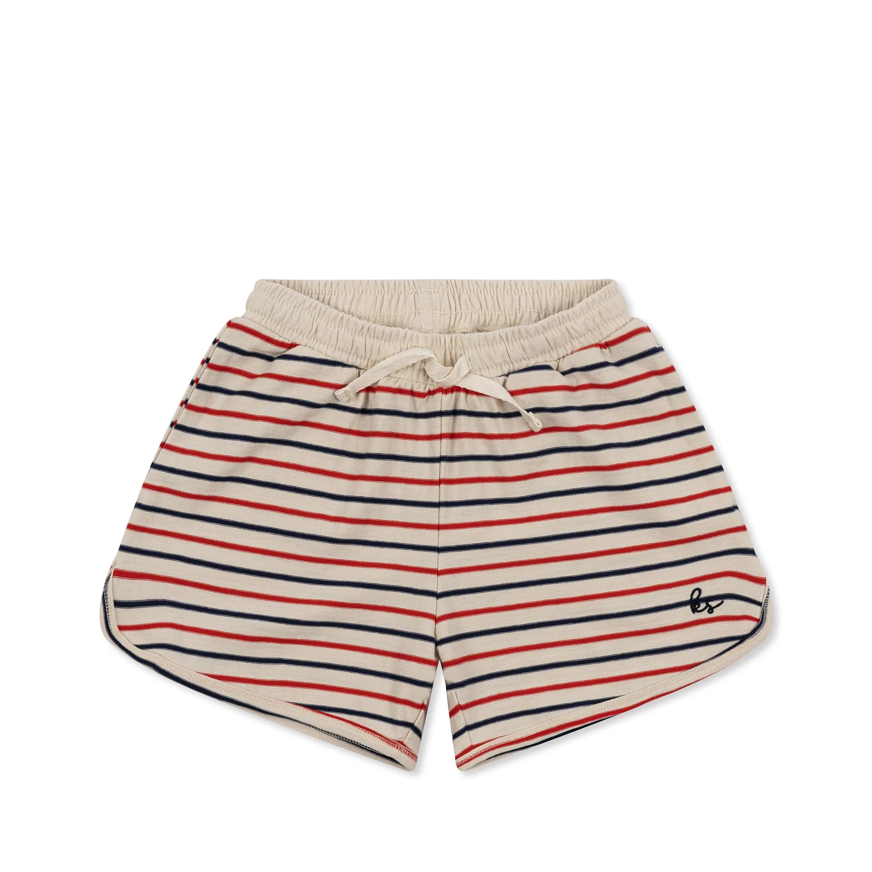 KONGES SLOJD LIN CLASSIC SHORTS / TRICOLOR STRIPES - Milk + Bots