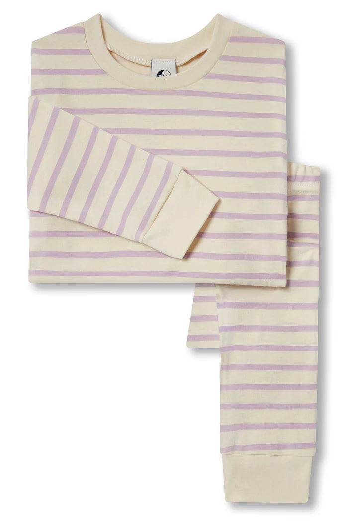 SLEEPY DOE KIDS CLASSIC PAJAMA SET / LILAC BRETON