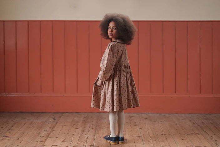 LITTLE COTTON CLOTHES KATIE DRESS / ROSEHIP FLORAL