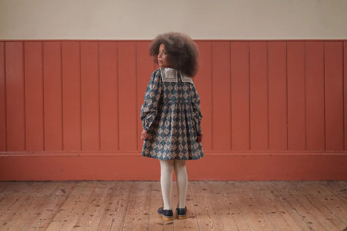 LITTLE COTTON CLOTHES EVA SAILOR DRESS / Harlequin Floral