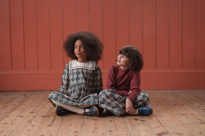 LITTLE COTTON CLOTHES EVA SAILOR DRESS / Harlequin Floral