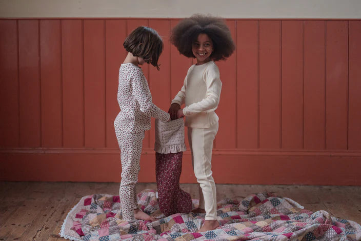 LITTLE COTTON CLOTHES POINTELLE PAJAMAS / POSY FLORAL