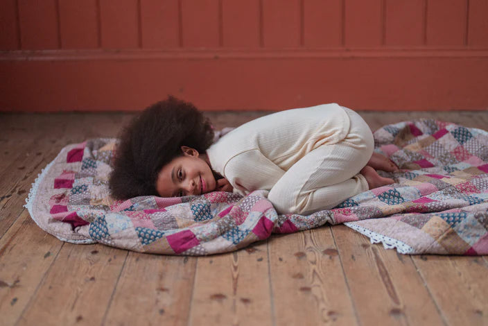 LITTLE COTTON CLOTHES POINTELLE PAJAMAS / BUTTERMILK