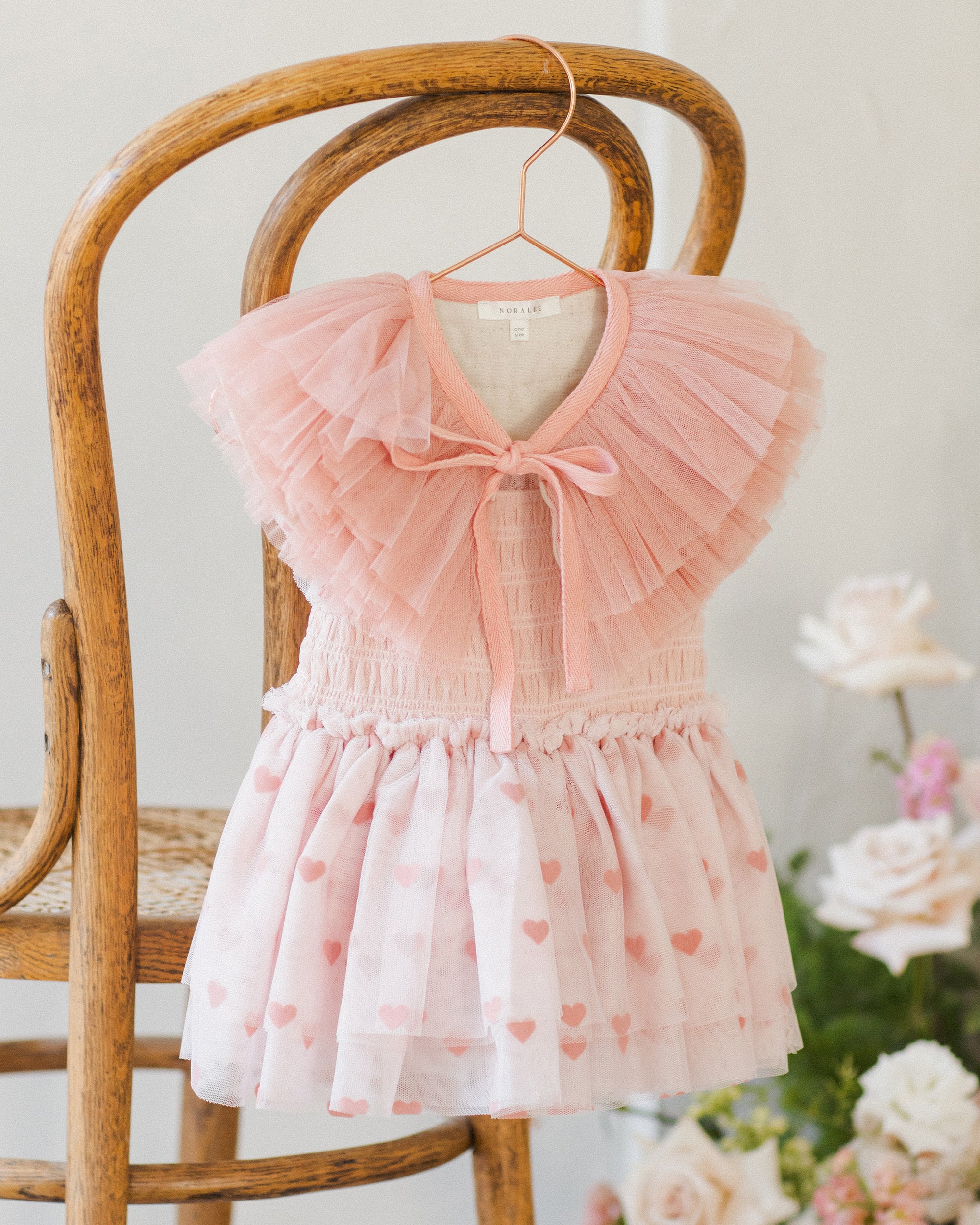 NORALEE RUFFLE TULLE COLLAR / BLUSH