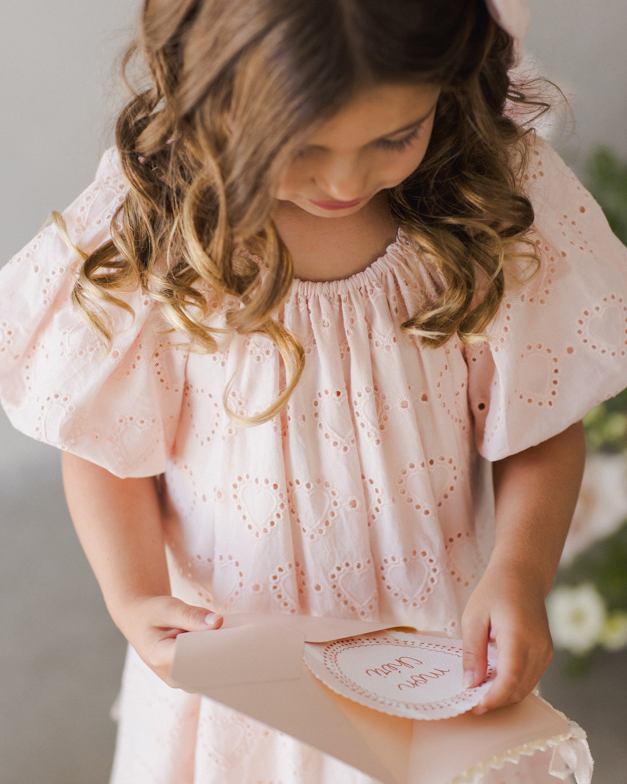 NORALEE MAIA DRESS / BLUSH HEART EYELET