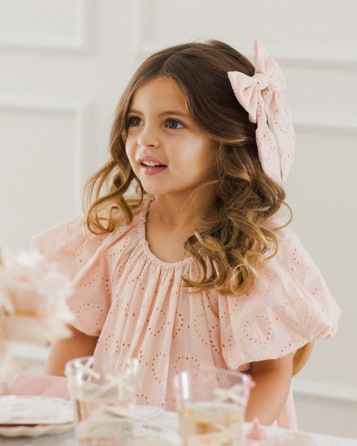 NORALEE MAIA DRESS / BLUSH HEART EYELET