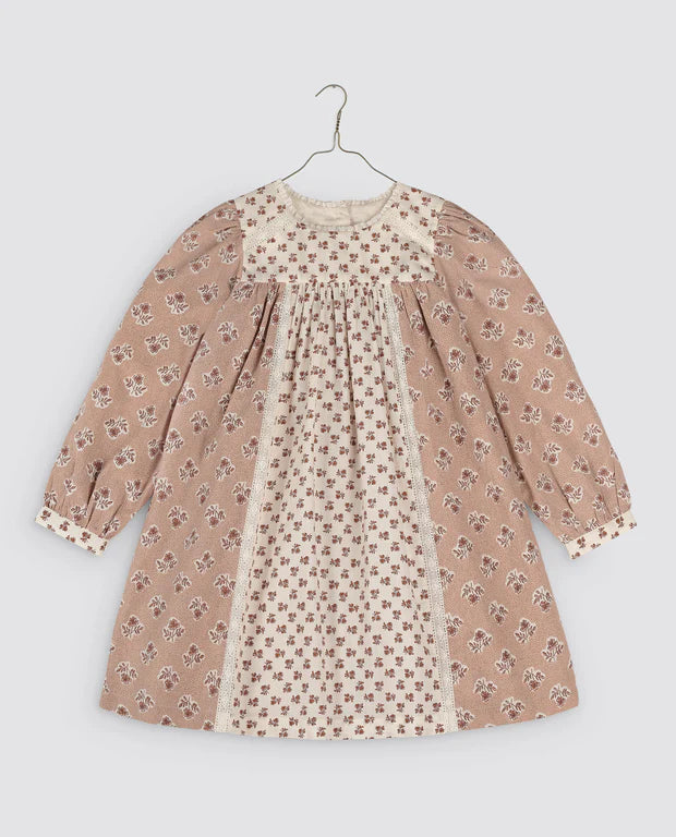 LITTLE COTTON CLOTHES NESSA DRESS / HOLLYHOCK FLORAL