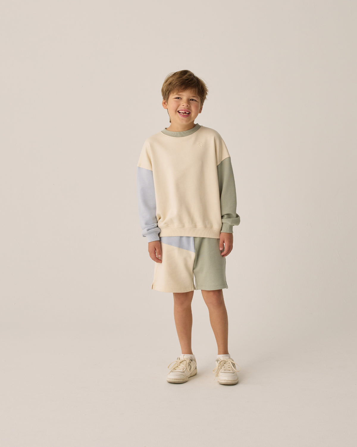 RYLEE + CRU PLAY BOXING SHORT / SAGE COLOR BLOCK