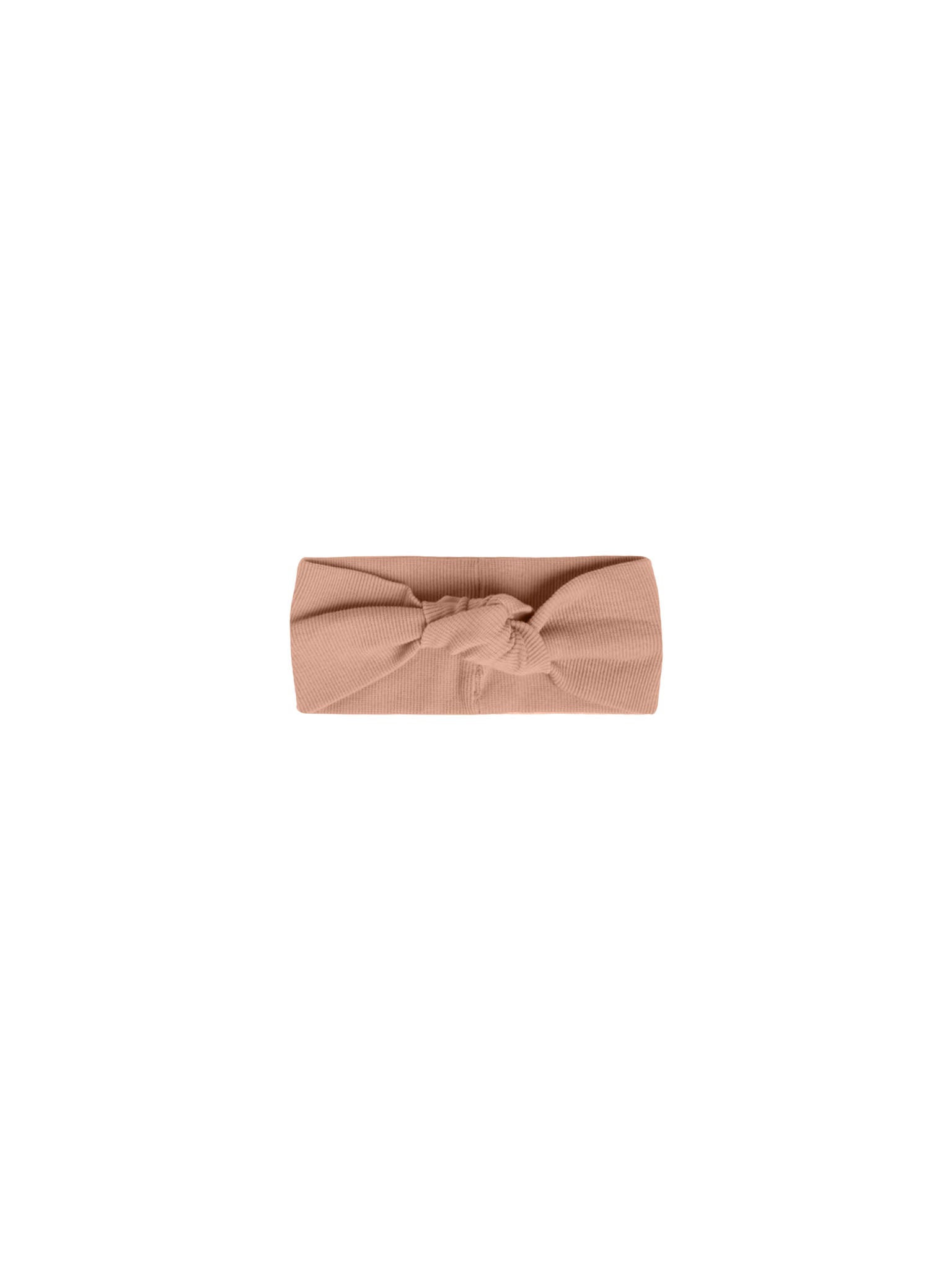 QUINCY MAE KNOTTED HEADBAND / RIBBED ROSE