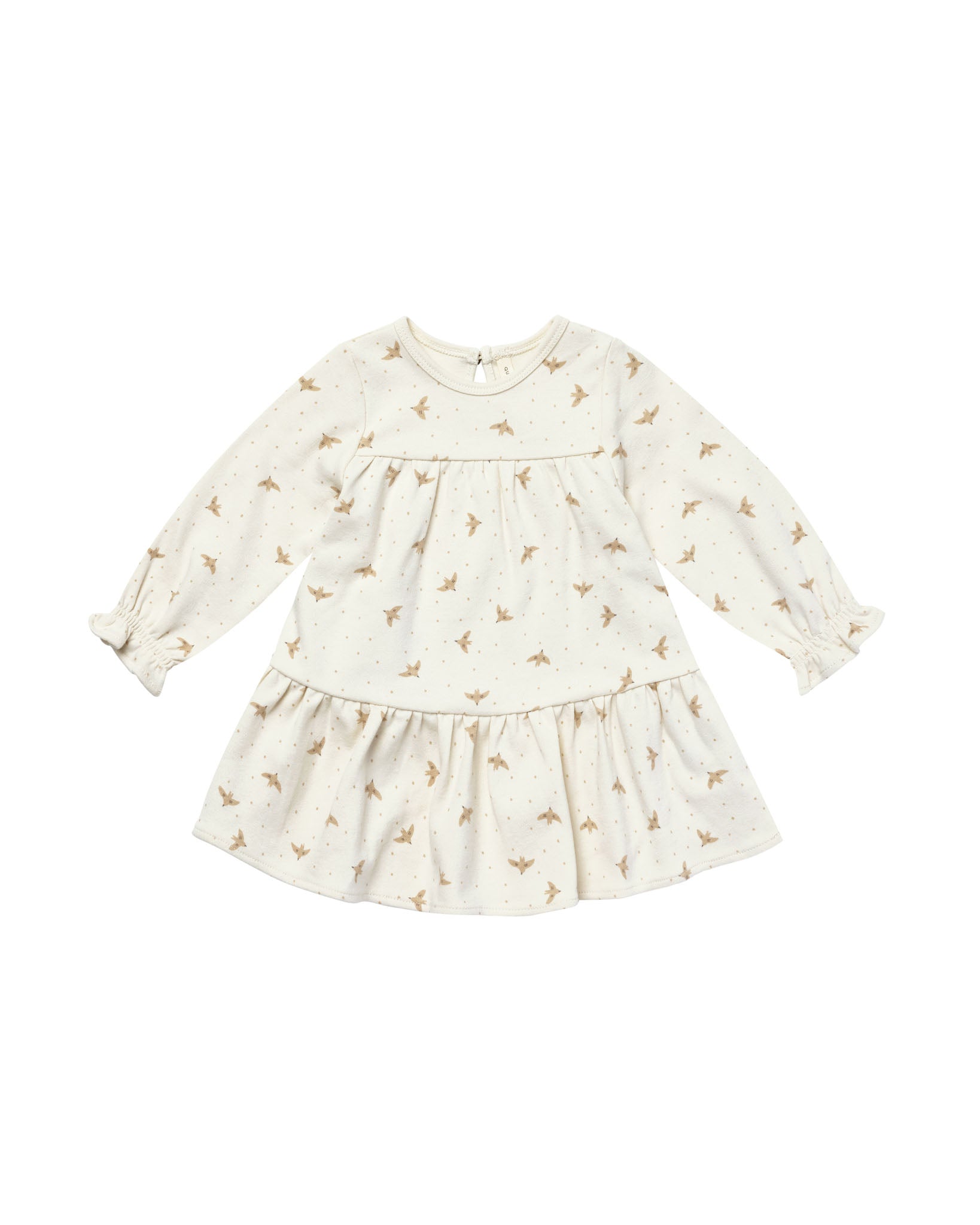 QUINCY MAE TIERED JERSEY DRESS / DOVES
