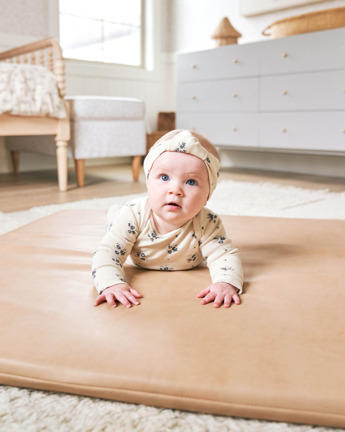 QUINCY MAE KNOTTED HEADBAND / NAVY DITSY