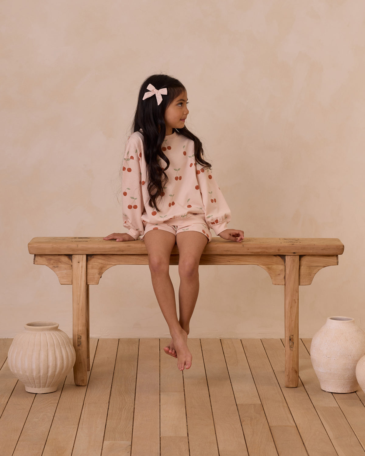 RYLEE + CRU SUMMER TERRY SET / CHERRIES