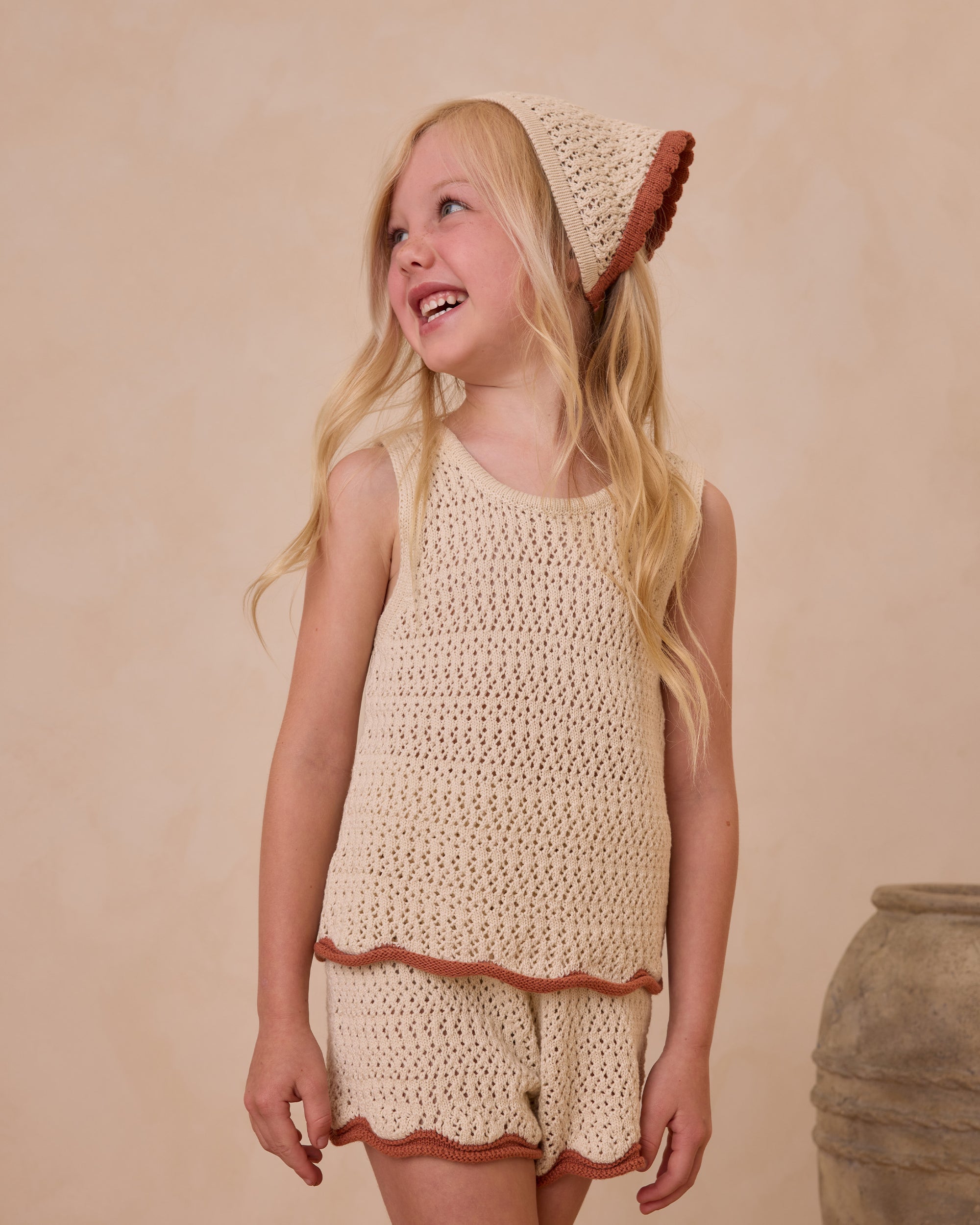 RYLEE + CRU CROCHET TANK SET / NATURAL