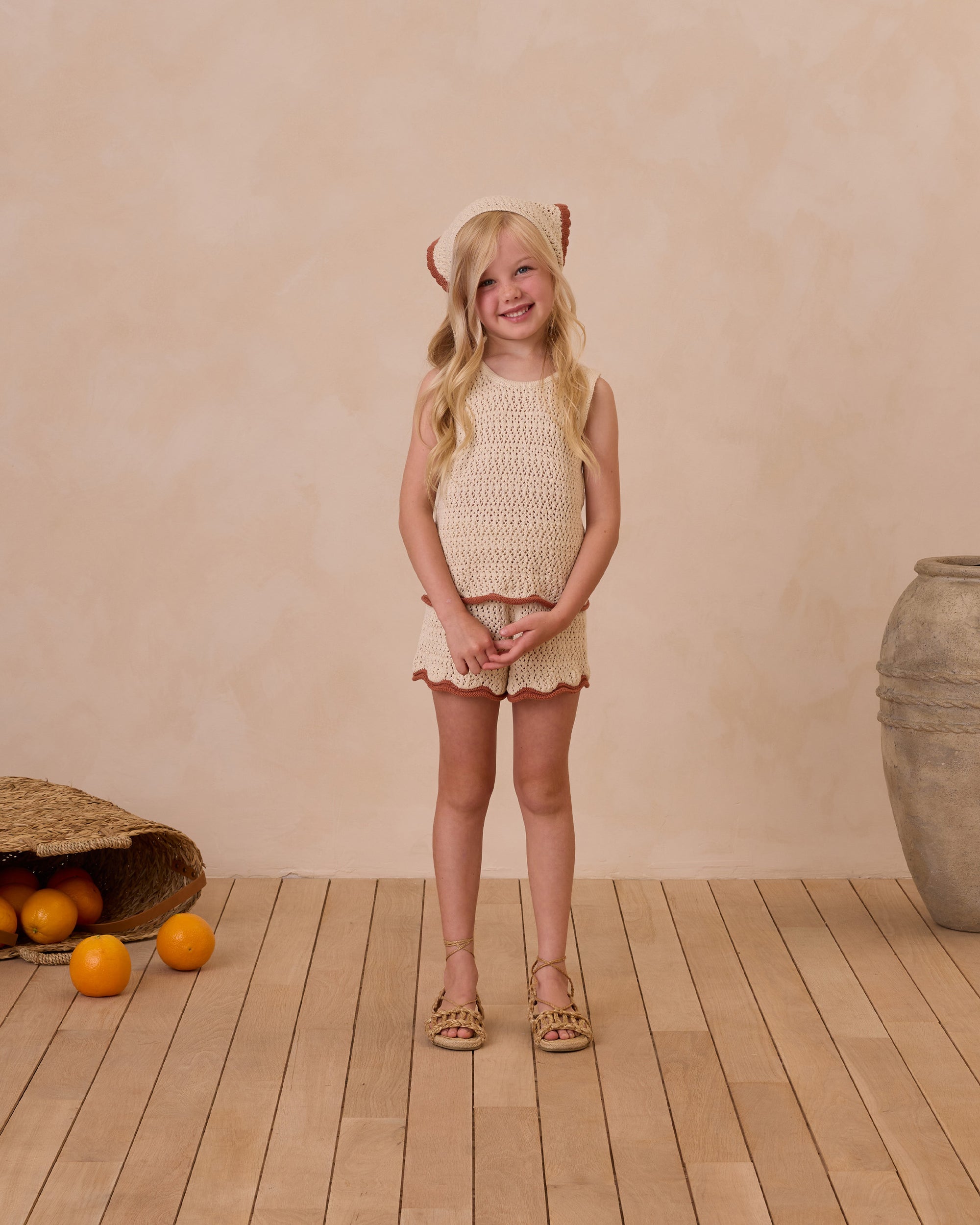 RYLEE + CRU CROCHET TANK SET / NATURAL