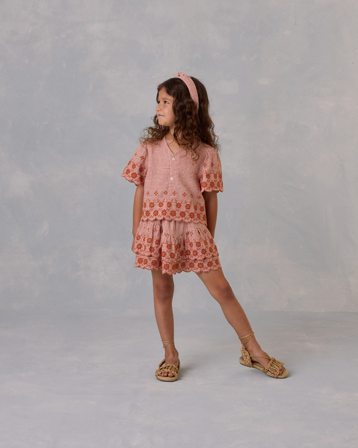 RYLEE + CRU CLEO TOP / POPPY GINGHAM