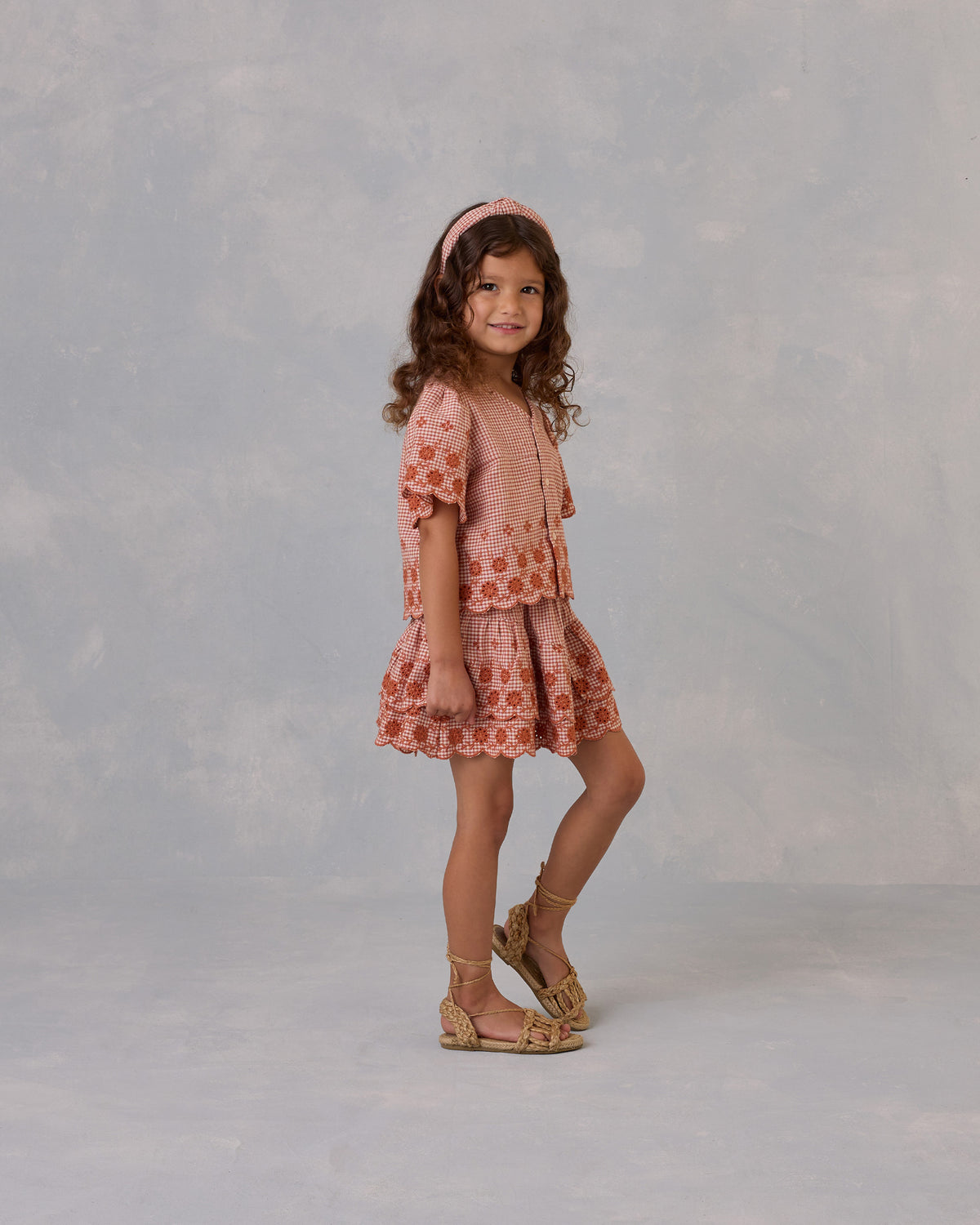 RYLEE + CRU CLEO TOP / POPPY GINGHAM