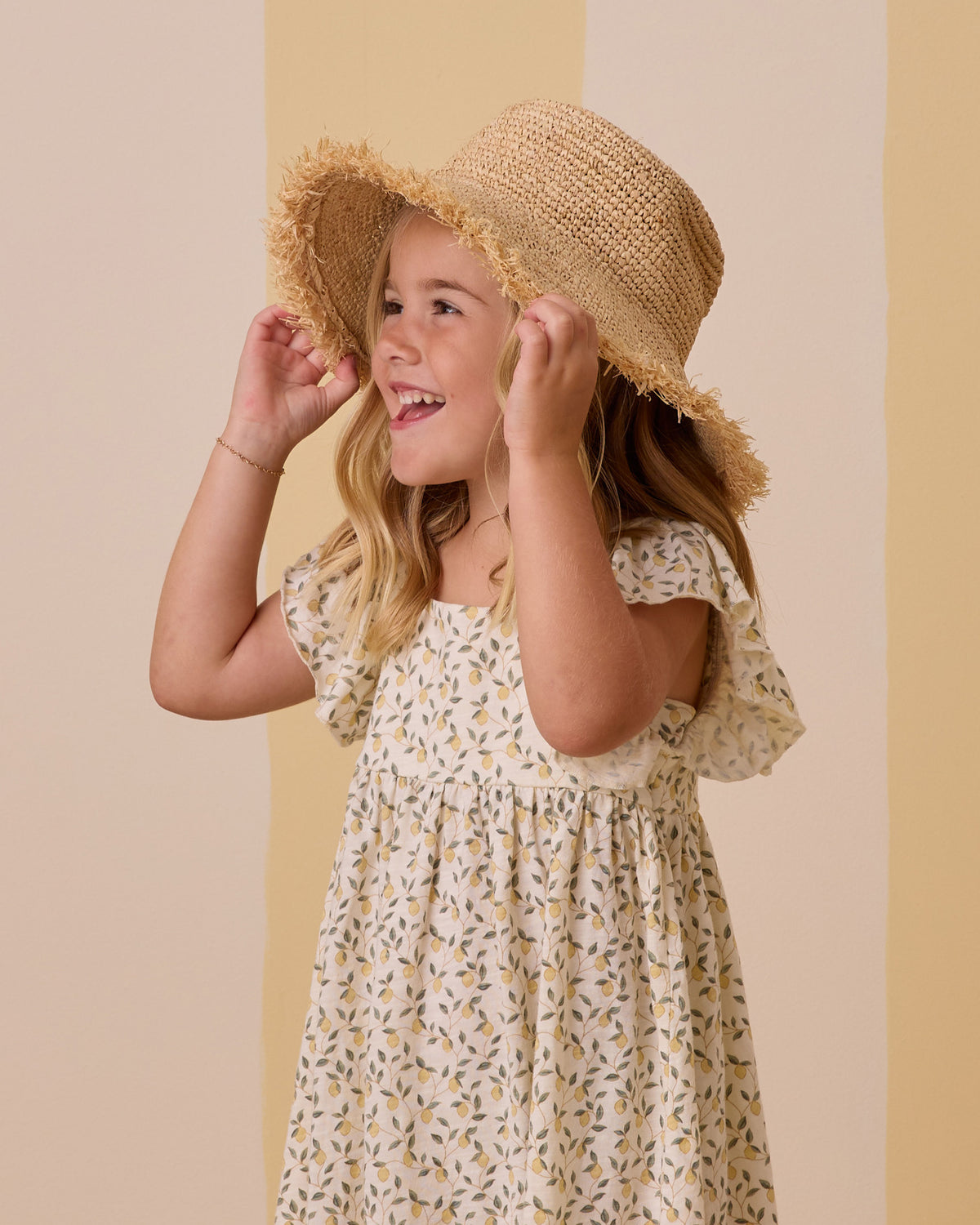 RYLEE + CRU MARIPOSA DRESS / LEMONS
