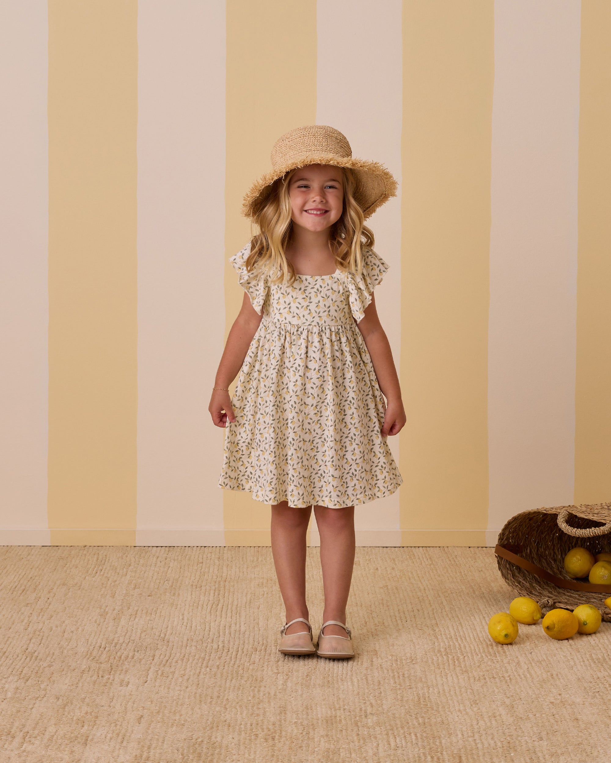 RYLEE + CRU MARIPOSA DRESS / LEMONS