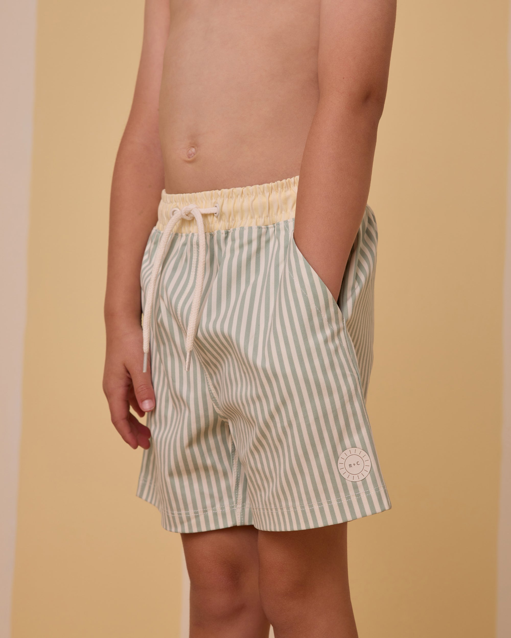 RYLEE + CRU BOARDSHORT / SAGE STRIPE