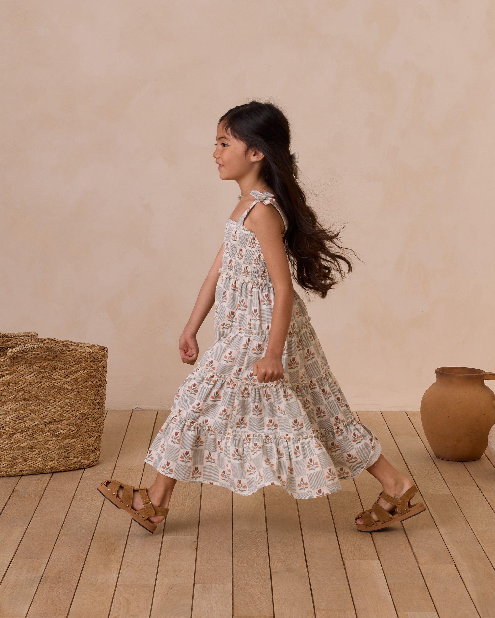 RYLEE + CRU TAYLOR DRESS / GARDEN GRID