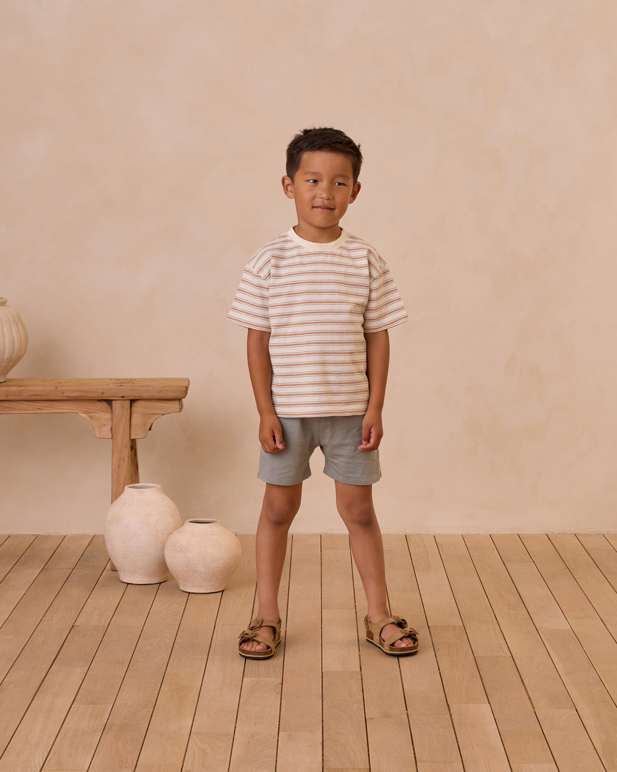 RYLEE + CRU RELAXED TEE / GRAPEFRUIT STRIPE