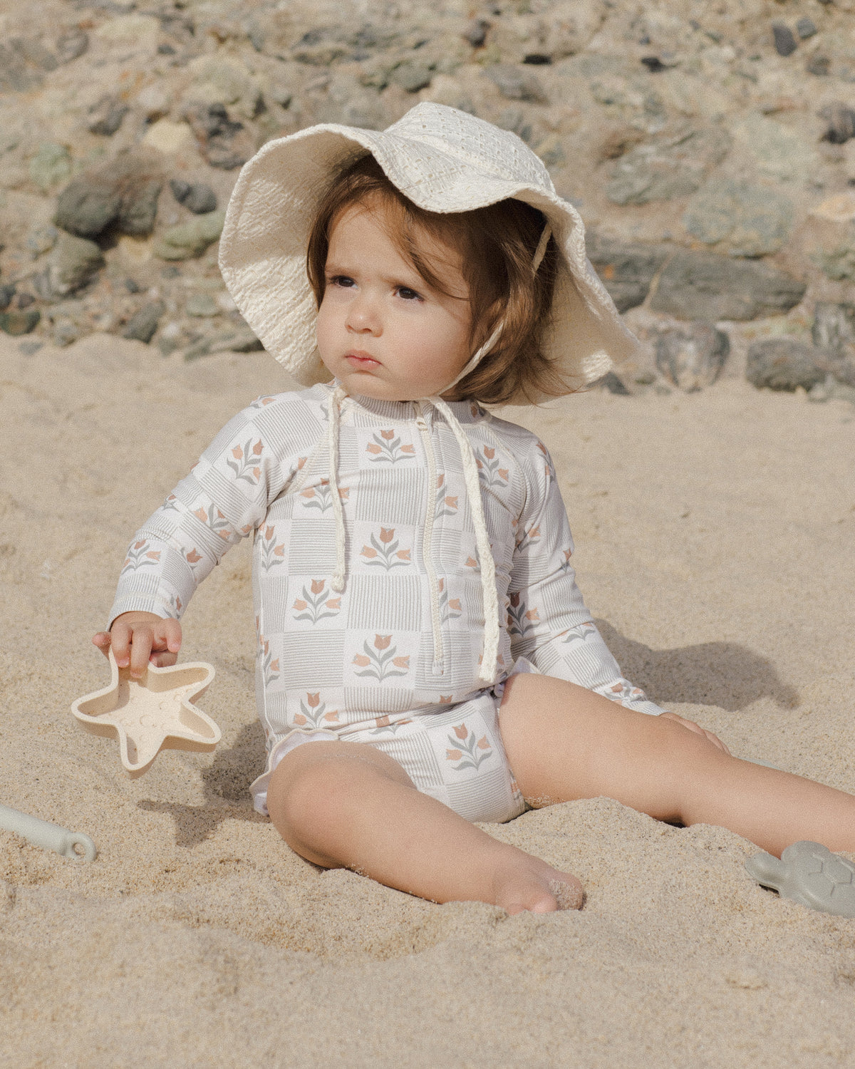 RYLEE + CRU RASHGUARD ONEPIECE / GARDEN GRID