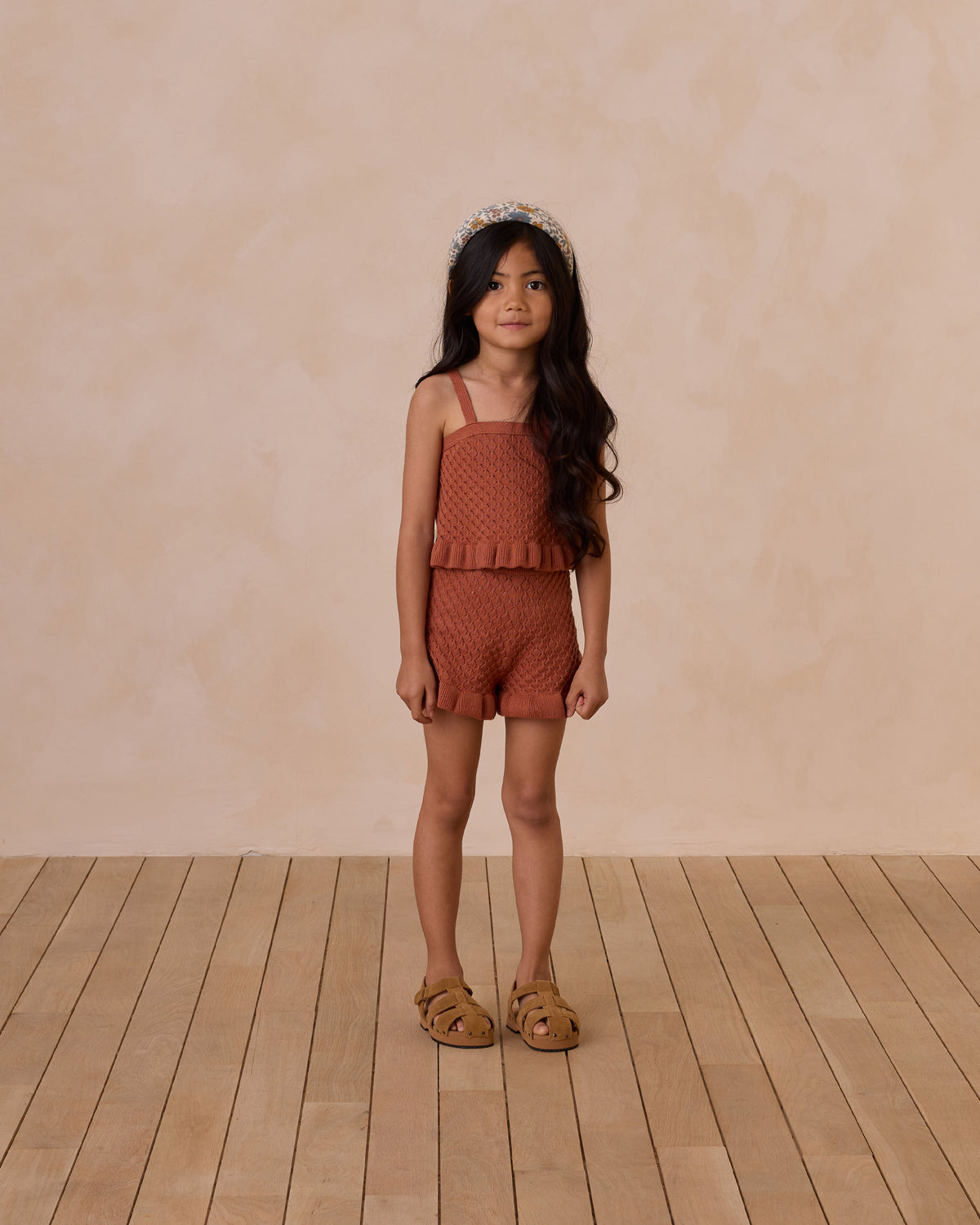 RYLEE + CRU CROCHET KNIT TANK SET / POPPY