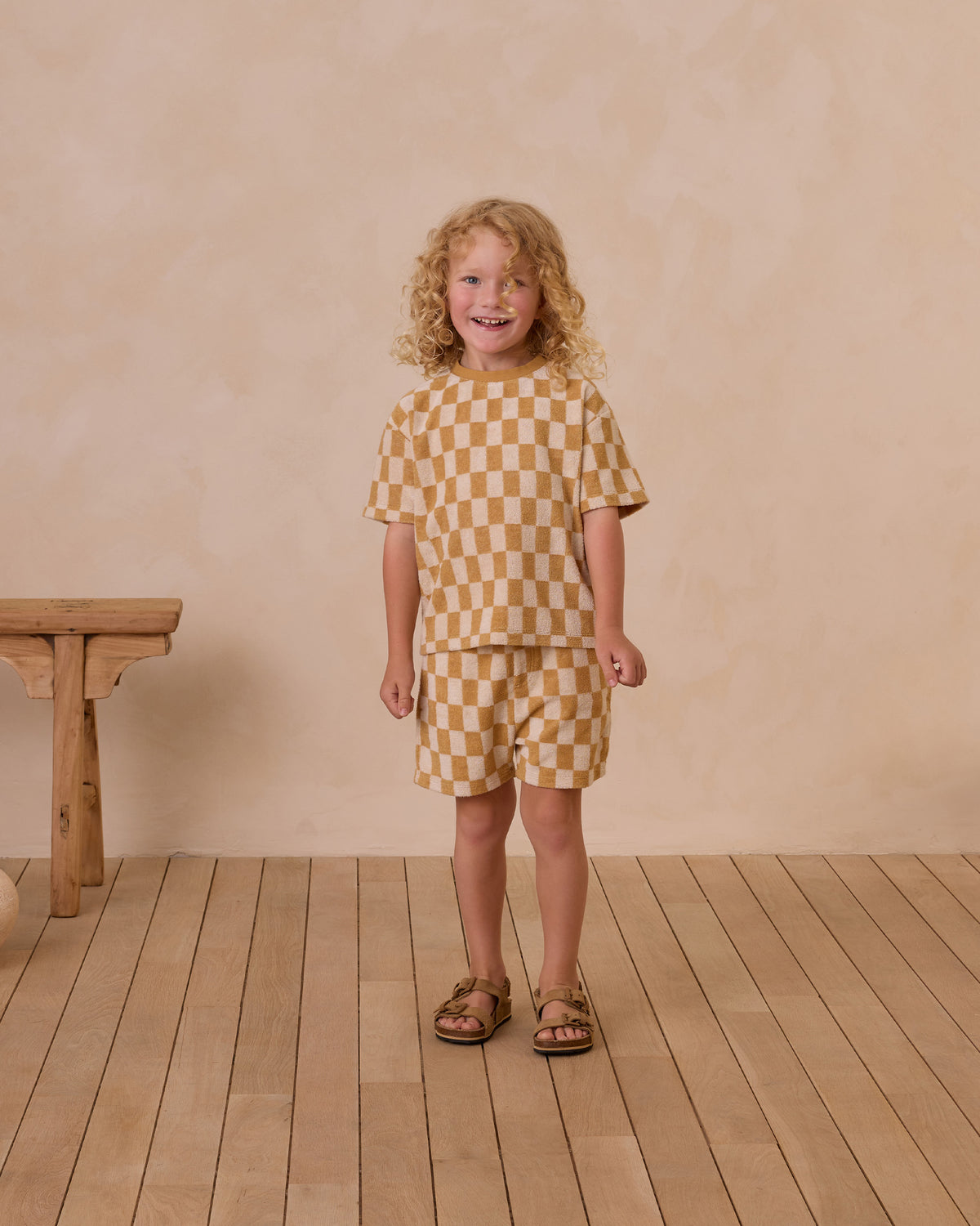 RYLEE + CRU RELAXED TEE / MARIGOLD CHECK