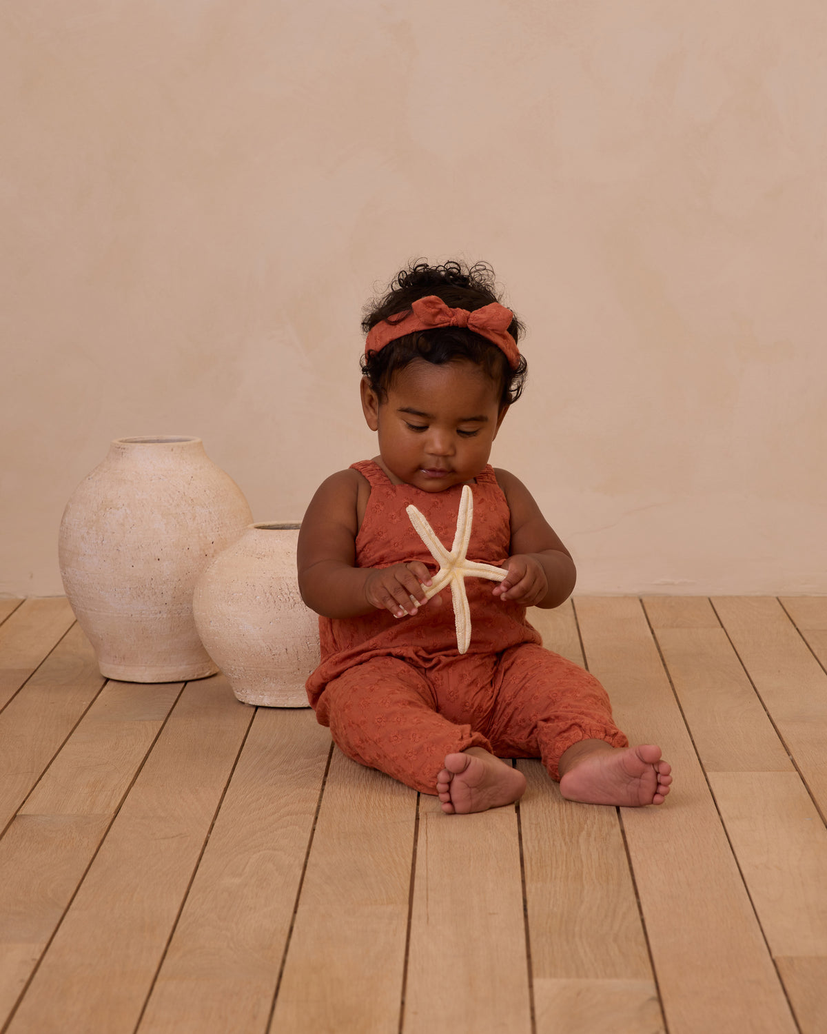 RYLEE + CRU BABY BOW HEADBAND / POPPY