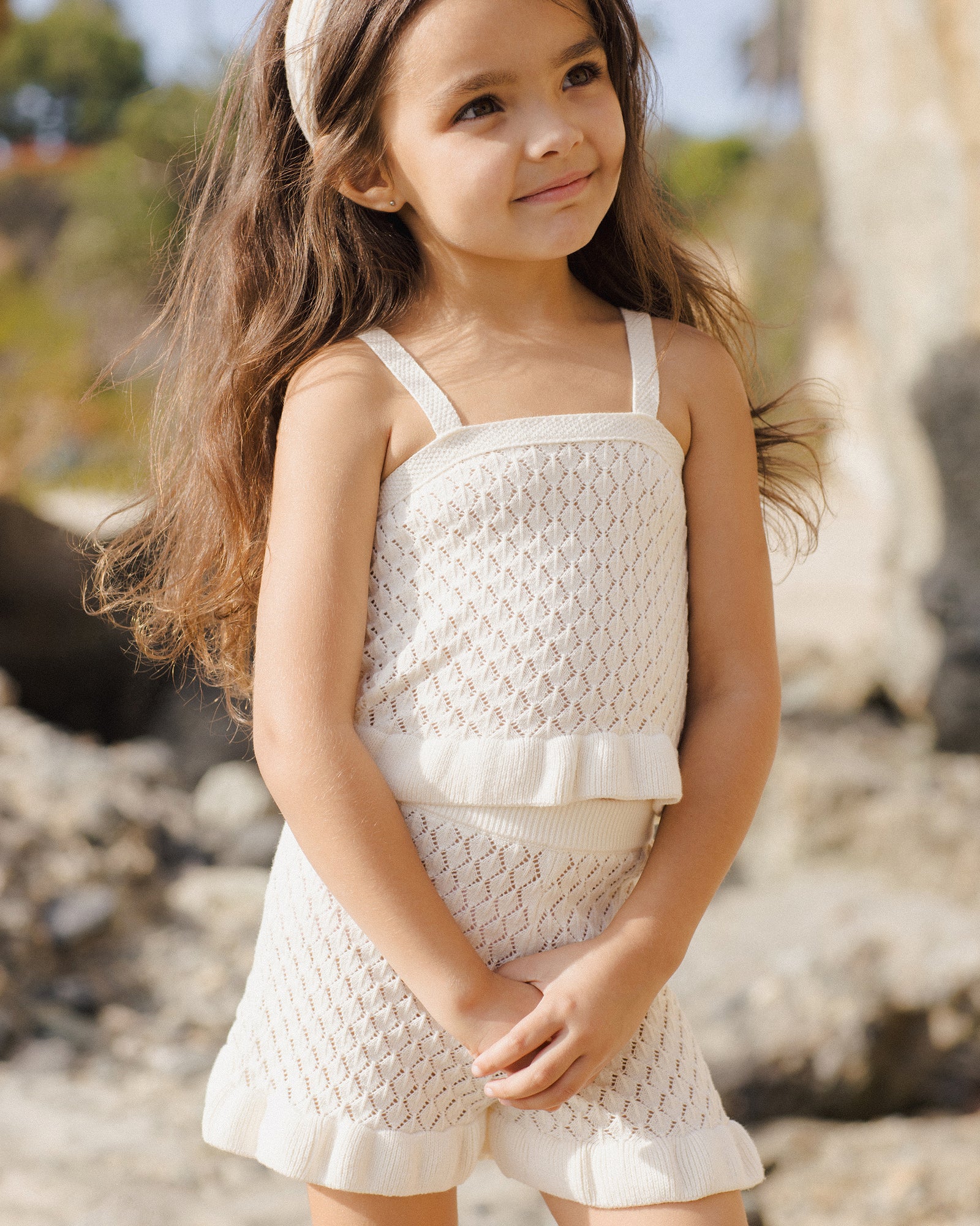 RYLEE + CRU CROCHET KNIT TANK SET / IVORY
