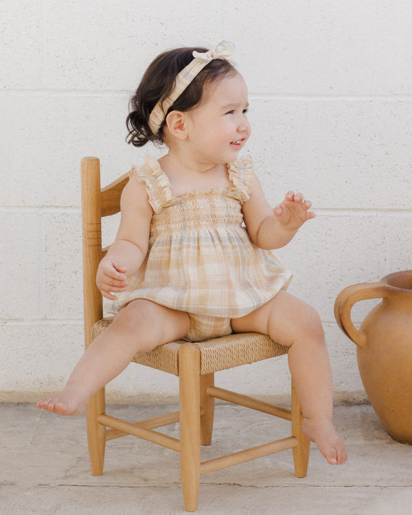 RYLEE + CRU JULIA ROMPER / PASTEL PLAID - Milk + Bots